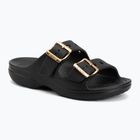 Șlapi pentru femei Crocs Saturday Metallic Buckle black