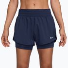 Pantaloni scurți de alergare pentru femei Nike One Dri-FIT 2IN1 midnight navy/white