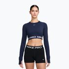 Top de antrenament cu mânecă lungă pentru femei Nike Pro 365 Dri-Fit midnight navy/white