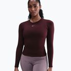 Longsleeve pentru femei Nike One Fitted Dri-Fit burgundy crush/white