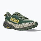 Pantofi de alergare bărbați HOKA Speedgoat 6 Wide verde mușchi/gri asfalt