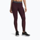 Colanți de antrenament pentru femei Under Armour ColdGear Textured dark maroon/fuchsia dusk/white