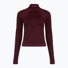 Tricou pentru bărbați Under Armour ColdGear Textured 1/2 Zip dark maroon/fuchsia dusk/metallic silver