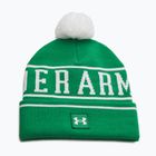 Căciulă de iarnă pentru bărbați Under Armour Halftime Pom Beanie team kelly green/white/white