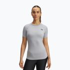 Tricou de antrenament pentru femei Under Armour HG Authentics Comp SS mod gray/black