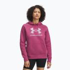 Hanorac pentru femei Under Armour Rival Feelce Shimmer Hoody fuchsia dusk/irisdescent