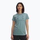 Tricou de antrenament pentru femei Under Armour Rival Logo serpentine/jasper blue