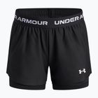 Pantaloni scurți de antrenament pentru copii Under Armour UA Tech Play Up 2IN1 Shorts black/black/white