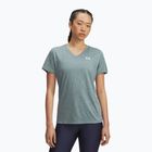 Tricou de antrenament pentru femei Under Armour Tech V-Twist jasper blue/white