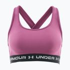 Sutien de antrenament Under Armour Crossback Mid fuchsia dusk/black/white