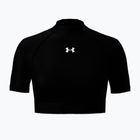 Tricou de antrenament pentru femei Under Armour HeatGear Crop Mock Ultimate Black/White