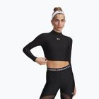 Longsleeve de antrenament pentru femei Under Armour HeatGear Crop Mock ultimate black/white