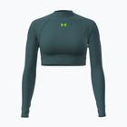 Longsleeve de antrenament pentru femei Under Armour HeatGear Crop Mock rack green/hyper green