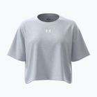 Tricou de antrenament pentru femei Under Armour Rival Boxy Tee Solid distant gray medium heather/white