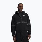 Bluză pentru bărbați Under Armour Icon Fleece Taped Full Zip ultimate black/white