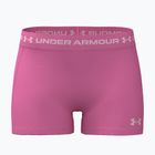 Pantaloni scurți de antrenament pentru femei Under Armour HeatGear Shorty pink frenzy/prime pink