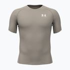Tricou de antrenament bărbați Under Armour HG Armour Comp timberwolf taupe/white