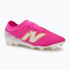 Încălțăminte de fotbal pentru copii New Balance Furon Team V8 FG pink heat/sea salt/gold metallic
