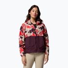 Geacă împotriva vântului pentru femei Columbia Spire Valley Printed Windbreaker washed red ikatbloom print/moonvista