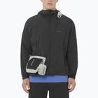 Geacă de vânt pentru bărbați Salomon Outwind Full Zip negru intens