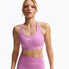 Sutien de antrenament Nike Swoosh Medium Support light magenta/white