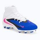 Încălțăminte de fotbal pentru copii Nike Phantom 6 High Club FG/MG racer blue/white/pink blast