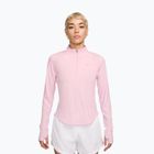 Bluză cu mânecă lungă de alergare pentru femei Nike Tempo Swoosh Run Dri-Fit 1/4-Zip pink foam/white