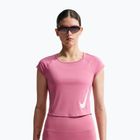 Tricou de alergare pentru femei Nike Swoosh Run Dri-Fit peony/photon dust/white