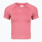 Tricou de antrenament pentru femei Nike Pro Seamless Dri-Fit peony/white