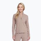 Bluză pentru femei SKECHERS GO Luxe Rib Everyday Full Zip taupe/brown