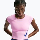 Tricou de alergare pentru femei Nike Tempo Swoosh Run Dri-Fit pink rise/pink rise/old royal