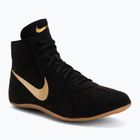 Încălțăminte de lupte Nike Footsweep 2 black/metallic gold/gum light brown