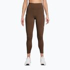 Colanți de antrenament pentru femei Nike One High-Waisted 7/8 cacao wow/white