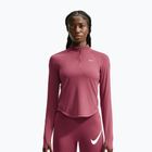 Bluză pentru femei de alergare Nike Tempo Dri-Fit 1/4 Zip pink smoke