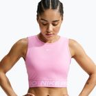 Tricou pentru femei Nike Pro pink rise/white