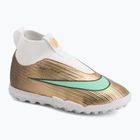 Încălțăminte de fotbal pentru copii Nike Jr. Mercurial Superfly 11 Academy "Kylian Mbappé" metallic gold/green glow