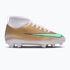 Încălțăminte de fotbal pentru copii Nike Jr. Mercurial Superfly 11 Club "Kylian Mbappé" metallic gold/green glow