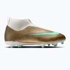 Încălțăminte de fotbal pentru copii Nike Jr. Mercurial Superfly 11 Academy "Kylian Mbappé" metallic gold/green glow