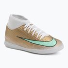 Încălțăminte de fotbal pentru copii Nike Jr. Mercurial Superfly 11 Club "Kylian Mbappé" metallic gold/green glow