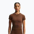 Tricou de antrenament pentru femei Nike Pro Seamless Dri-Fit SS cacao wow