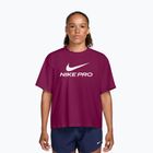 Tricou de antrenament pentru femei Nike Pro Dri-Fit Loose true berry/white