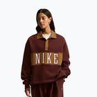 Bluză pentru femei Nike Studio Fleece Medium Weight mystic dates/light british tan/sail