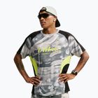Tricou de alergare pentru bărbați Nike Dri-FIT Printed SS smoke grey/black/light lemon twist