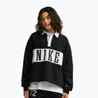 Bluză pentru femei Nike Studio Fleece Medium Weight total black/sail/sail