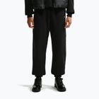 Pantaloni pentru femei Nike Studio Fleece Medium Weight total black/sail