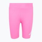Pantaloni scurți pentru copii New Balance Stacked Logo Cycle pink satin