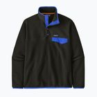 Bluză fleece pentru bărbați Patagonia Lightweight Synchilla Snap-T Pullover black w/p6 blue