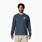 Longsleeve pentru bărbați Patagonia Great Waves Responsibili-Tee LS summit blue