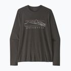 Longsleeve pentru bărbați Patagonia Cap Cool Trail Stratapeaks ink black