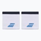 Manșete pentru încheietură  Babolat Logo Wristband 2 buc. white/drive blue